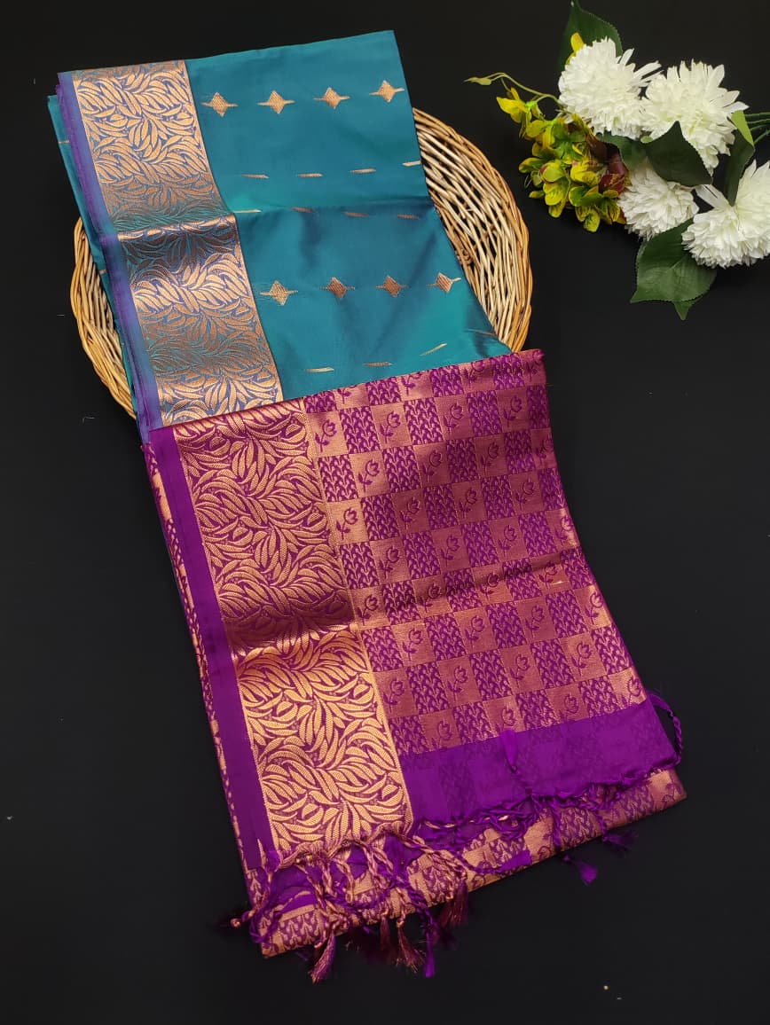 Semi Pure Art Silk Saree with elegant zari work for wedding wear