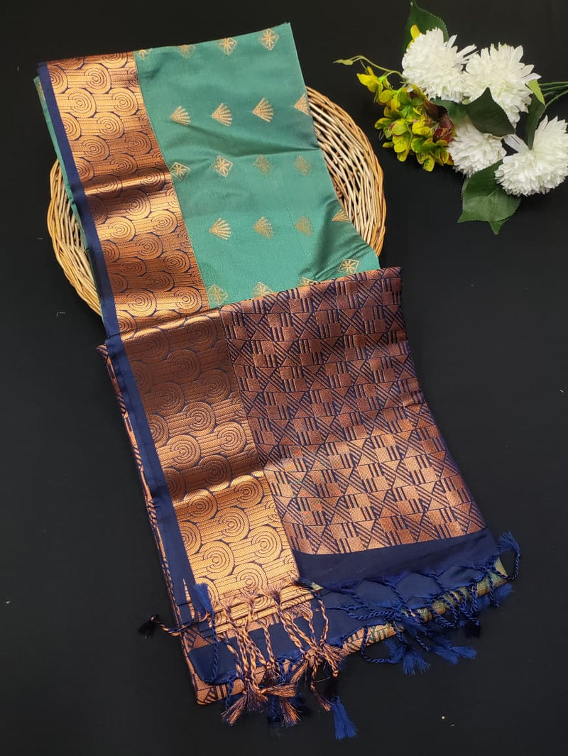 Semi Pure Art Silk Saree with elegant zari work for wedding wear