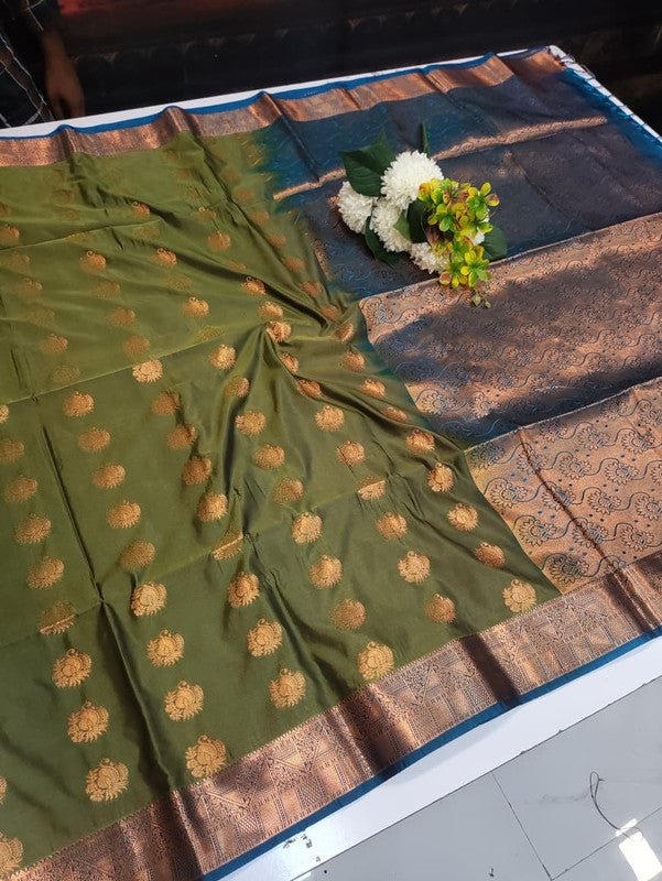 Semi Pure Art Silk Saree with elegant zari work for wedding wear