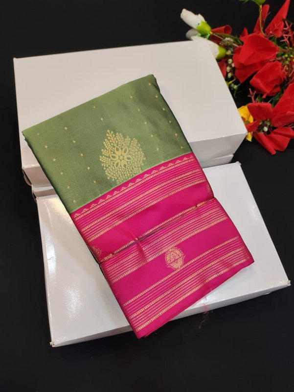 Semi Silk Saree (Mild Damage) with elegant zari work for weddings