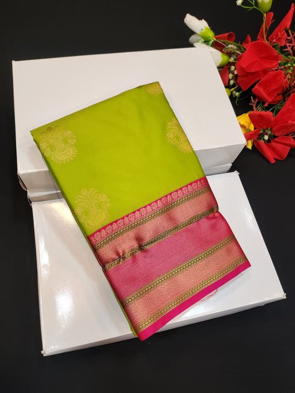 Semi Silk Saree (Mild Damage) with elegant zari work for weddings