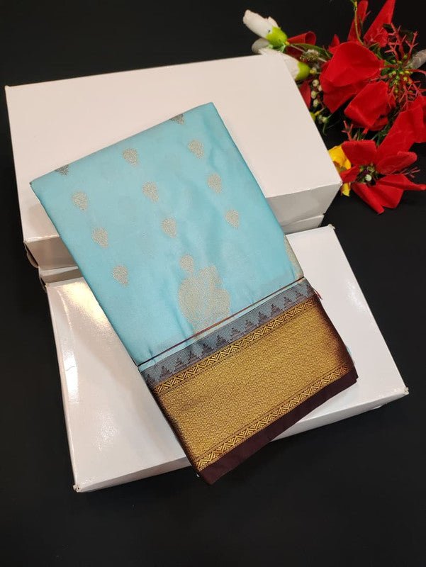 Semi Silk Saree (Mild Damage) with elegant zari work for weddings