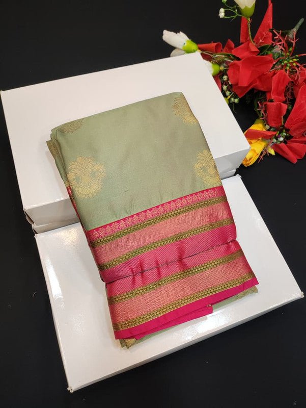 Semi Silk Saree (Mild Damage) with elegant zari work for weddings