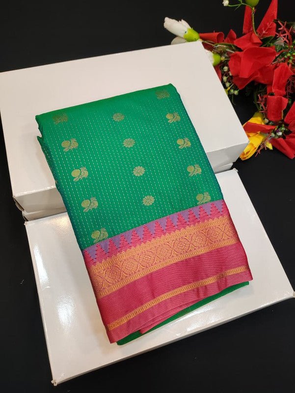 Semi Silk Saree (Mild Damage) with elegant zari work for weddings