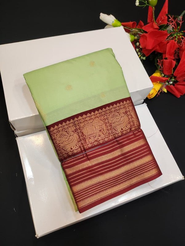 Semi Silk Saree (Mild Damage) with elegant zari work for weddings