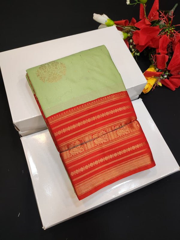 Semi Silk Saree (Mild Damage) with elegant zari work for weddings