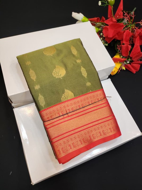 Semi Silk Saree (Mild Damage) with elegant zari work for weddings