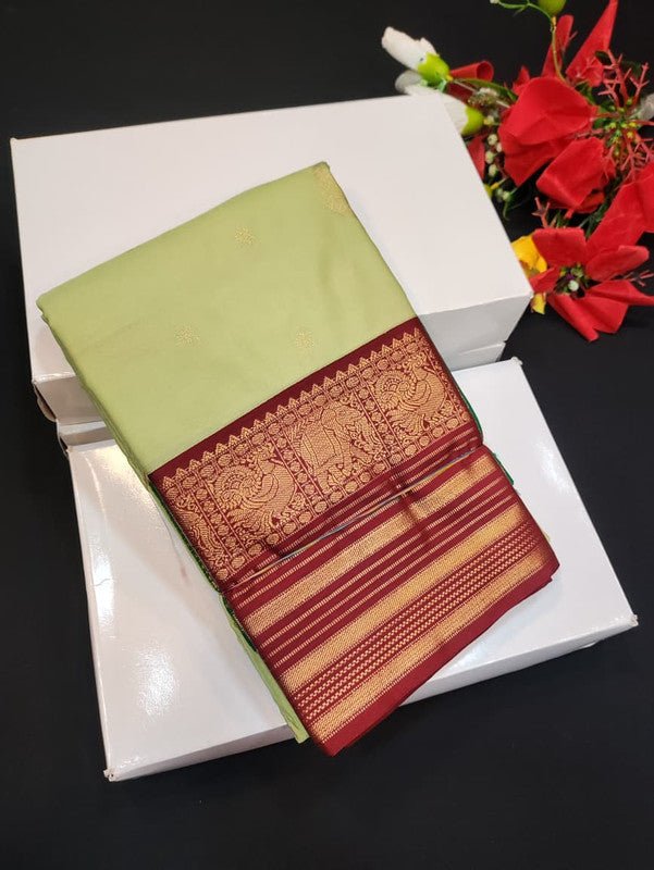 Semi Silk Saree (Mild Damage) with elegant zari work for weddings