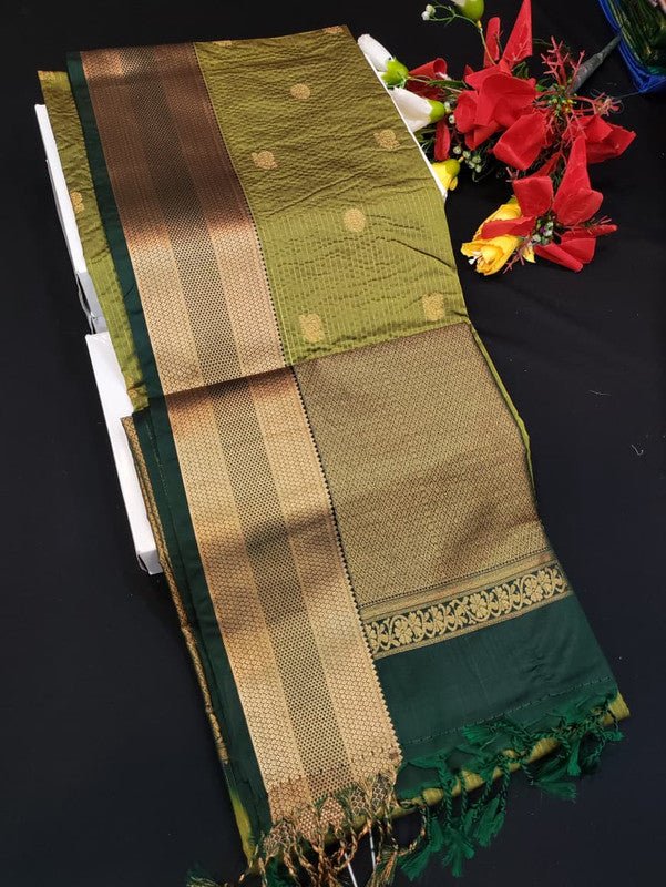 Semi Silk Saree (Mild Damage) with elegant zari work for weddings