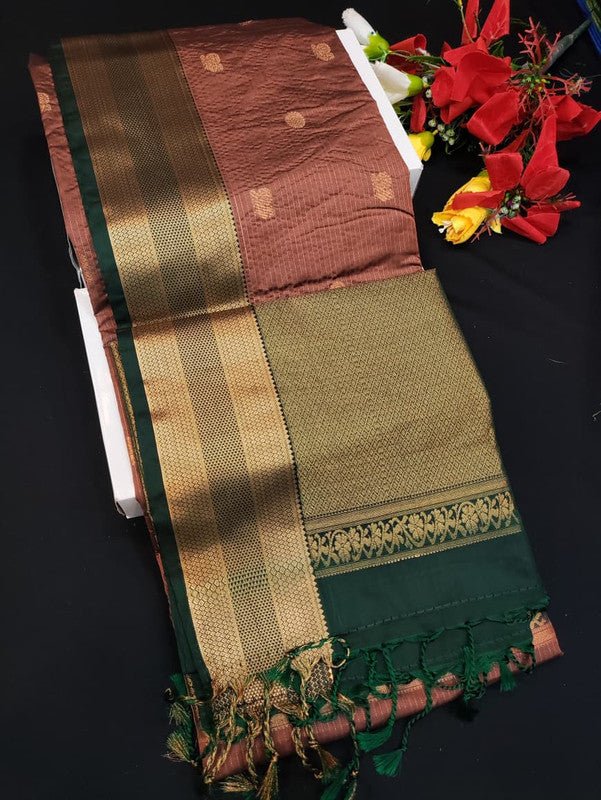 Semi Silk Saree (Mild Damage) with elegant zari work for weddings