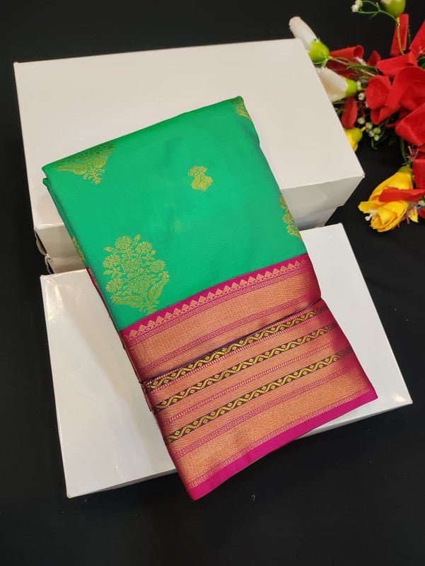 Semi Silk Saree (Mild Damage) with elegant zari work for weddings