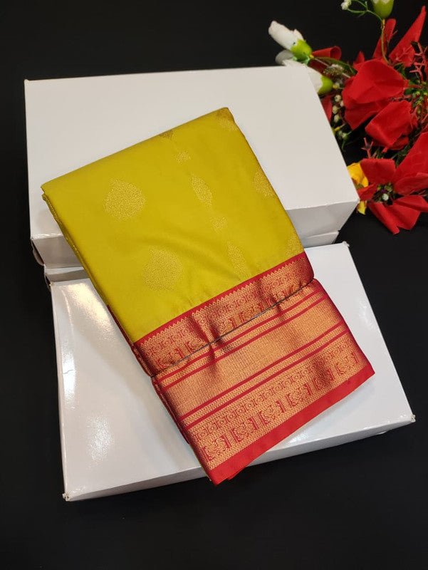 Semi Silk Saree (Mild Damage) with elegant zari work for weddings