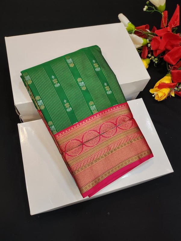 Semi Silk Saree (Mild Damage) with elegant zari work for weddings