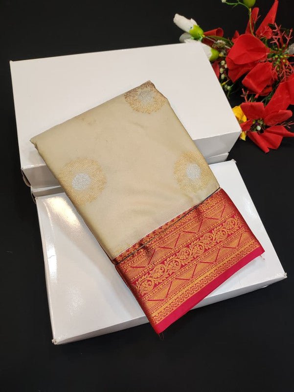 Semi Silk Saree (Mild Damage) with elegant zari work for weddings