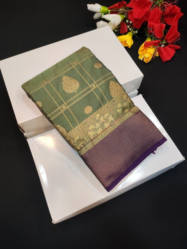 Semi Silk Saree (Mild Damage) with elegant zari work for weddings