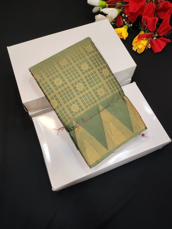 Semi Silk Saree (Mild Damage) with elegant zari work for weddings