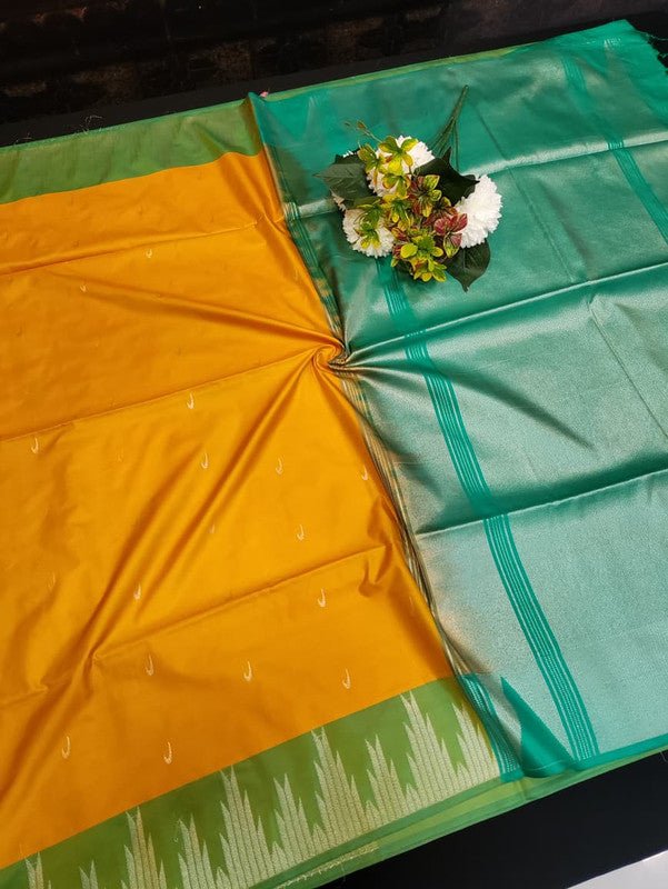 Semi Silk Saree with elegant zari work for wedding wear women