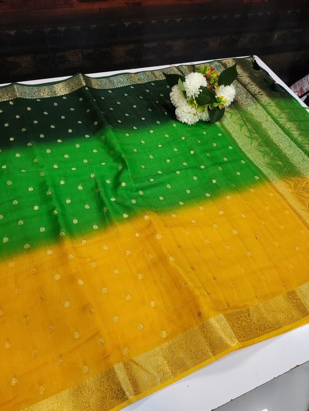 Siddharth Half & Half Silk Saree with elegant zari work for weddings