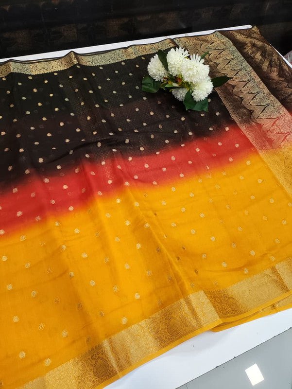 Siddharth Half & Half Silk Saree with elegant zari work for weddings
