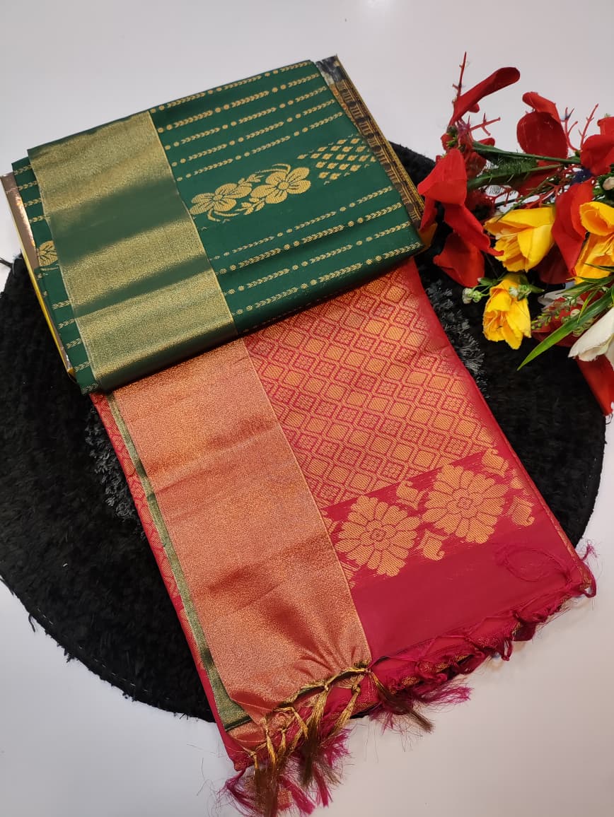 Single Leaf Soft Silk SLS13 (One Day Offer) - Sri Sakthi Pugazh Tex - Soft Silk