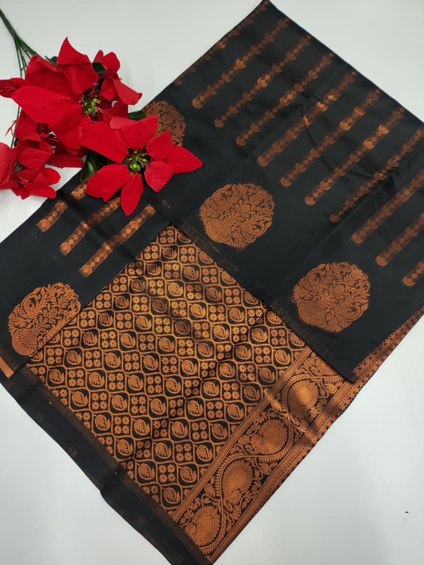 SSS Soft Silk saree for women featuring elegant soft silk fabric with graceful traditional design suitable for weddings receptions and festive occasions