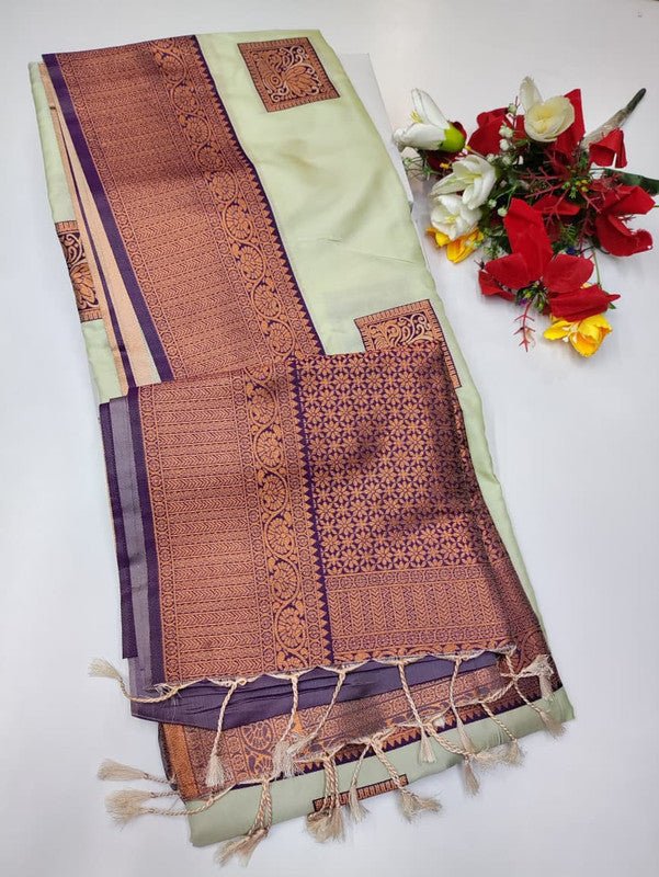 Stock Clearance Saree (B-5) SCK245 - Sri Sakthi Pugazh Tex - Soft Silk