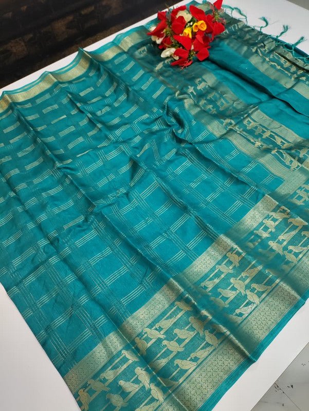 Subiksa Mysore Silk Parrot Saree MY03 - Sri Sakthi Pugazh Tex - Mysore Silk
