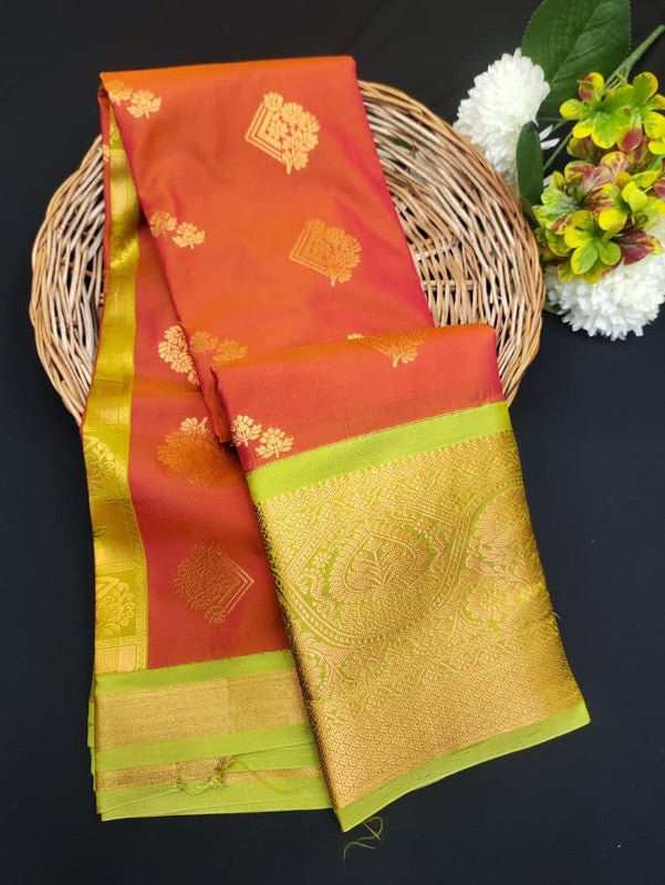 Sundari Semi Silk Saree with elegant zari work for wedding wear