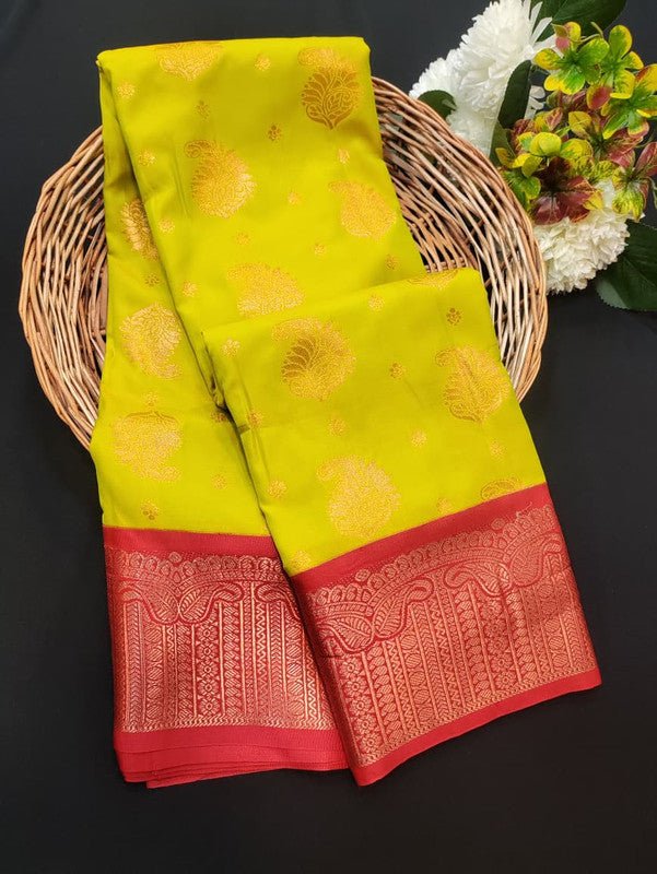 Sundari Semi Silk Saree with elegant zari work for wedding wear