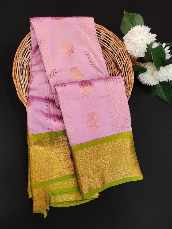 Sundari Semi Silk Saree with elegant zari work for wedding wear