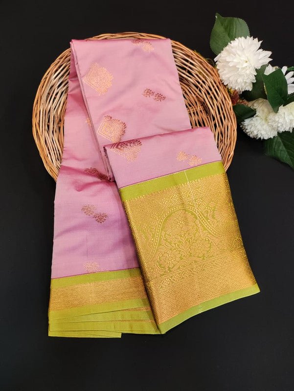 Sundari Semi Silk Saree with elegant zari work for wedding wear