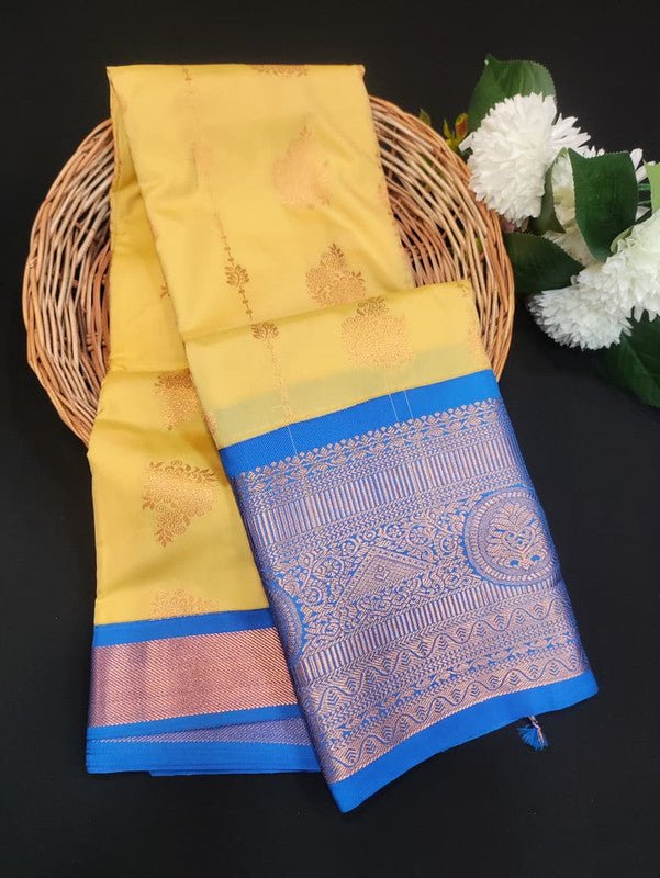 Sundari Semi Silk Saree with elegant zari work for wedding wear