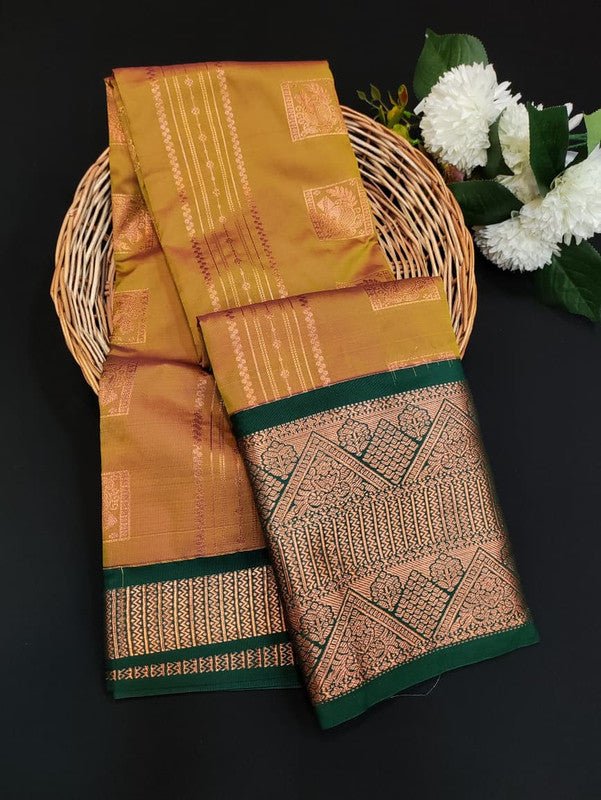 Sundari Semi Silk Saree with elegant zari work for wedding wear