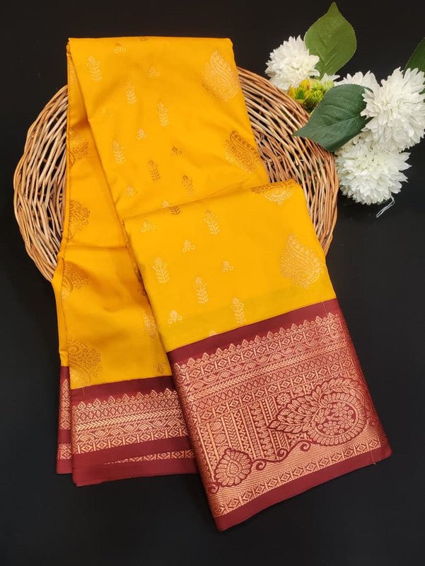 Sundari Semi Silk Saree with elegant zari work for wedding wear