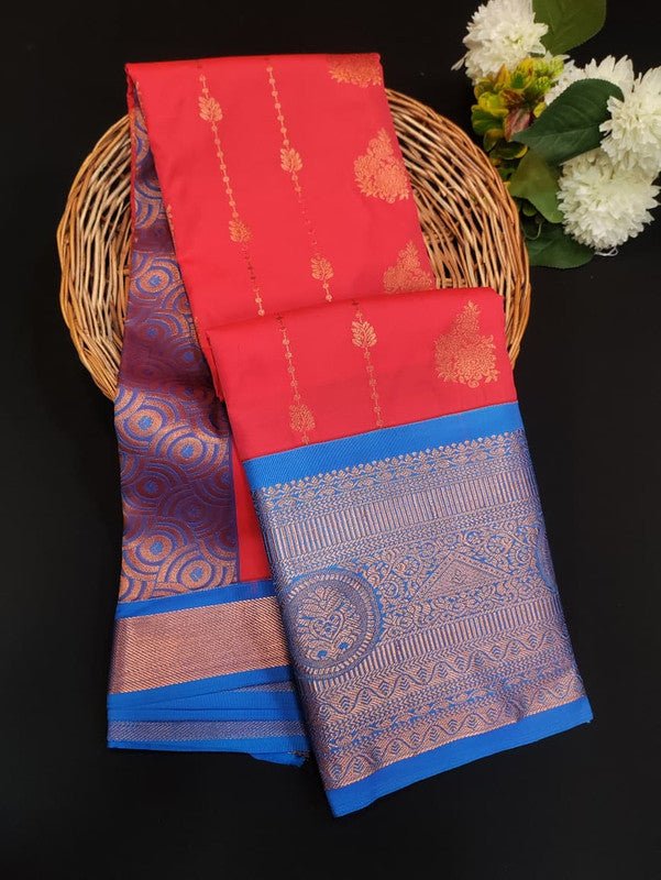 Sundari Semi Silk Saree with elegant zari work for wedding wear