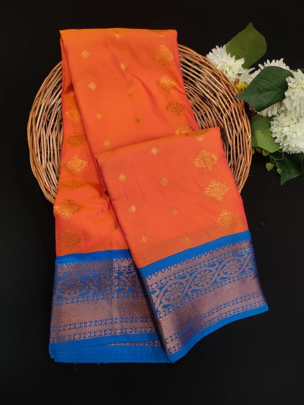 Sundari Semi Silk Saree with elegant zari work for wedding wear