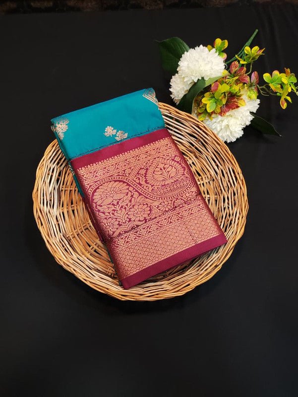 Sundari Semi Silk Saree with elegant zari work for wedding wear