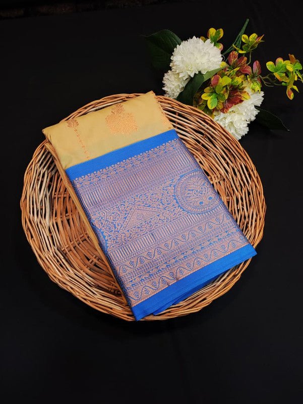 Sundari Semi Silk Saree with elegant zari work for wedding wear