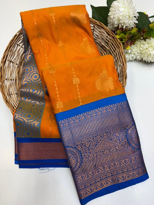 Sundari Semi Silk Saree with elegant zari work for wedding wear