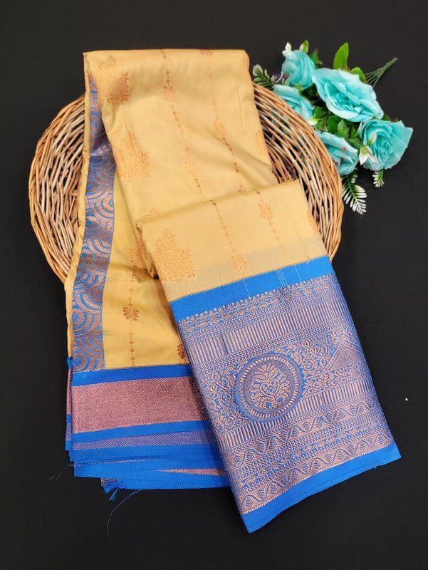 Sundari Semi Silk Saree with elegant zari work for wedding wear