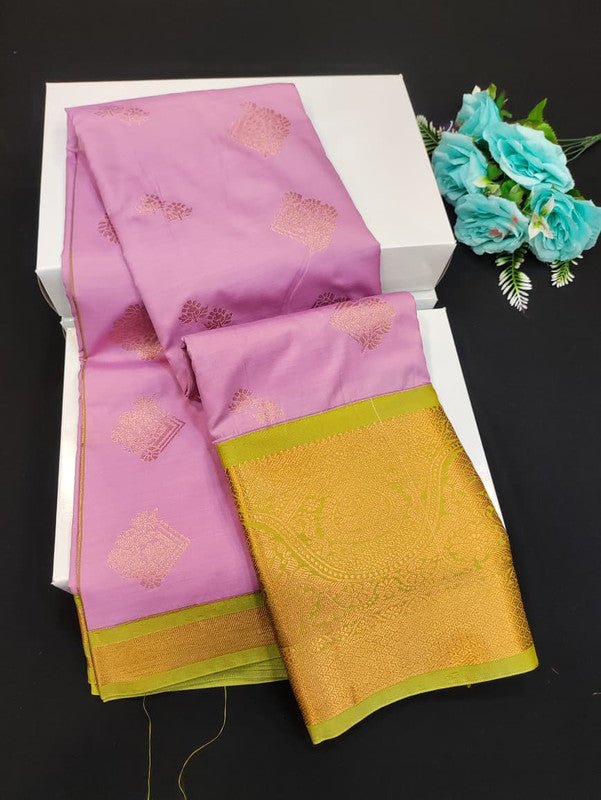 Sundari Semi Silk Saree with elegant zari work for wedding wear