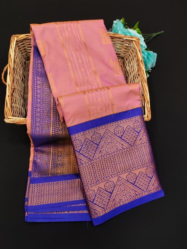 Sundari Semi Silk Saree with elegant zari work for wedding wear