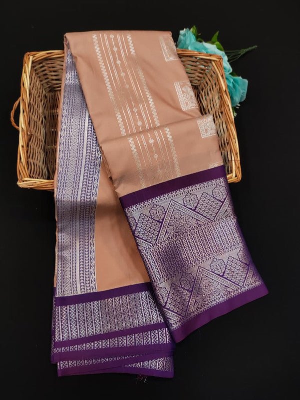 Sundari Semi Silk Saree with elegant zari work for wedding wear