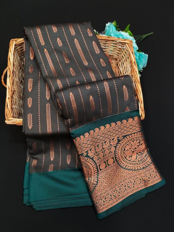 Sundari Semi Silk Saree with elegant zari work for wedding wear