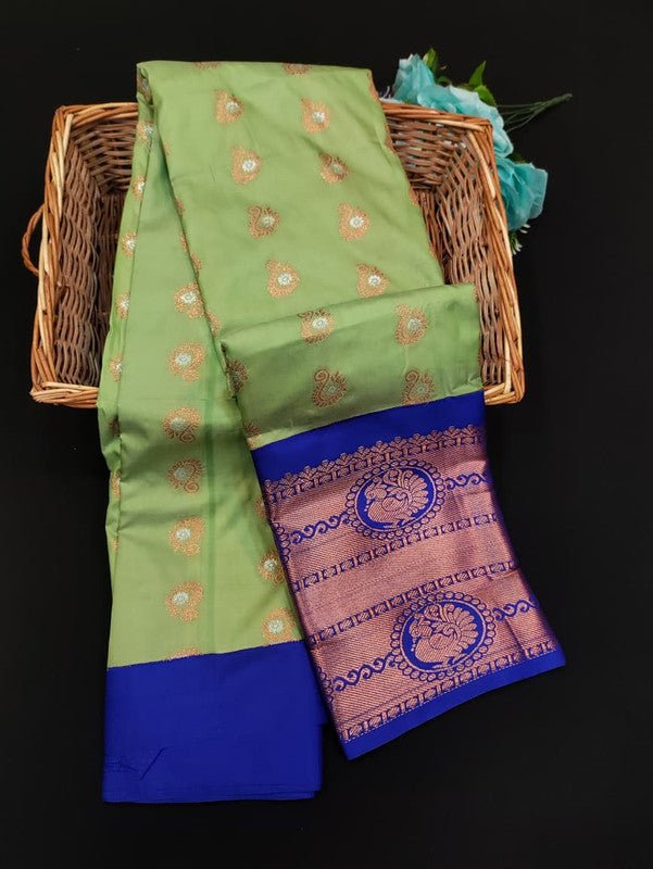 Sundari Semi Silk Saree with elegant zari work for wedding wear