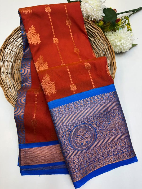 Sundari Semi Silk Saree with elegant zari work for wedding wear