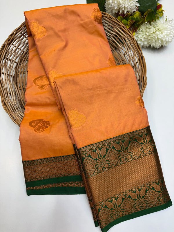 Sundari Semi Silk Saree with elegant zari work for wedding wear