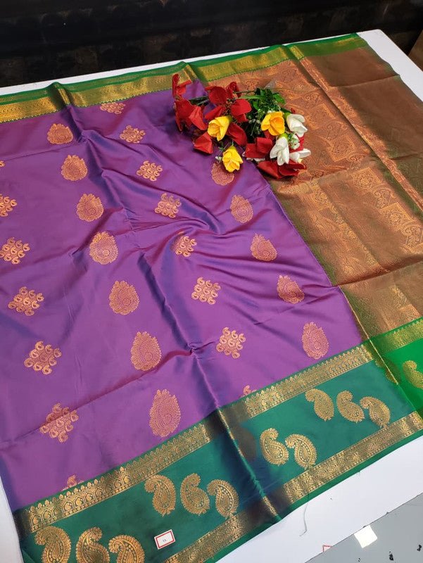 Vani Soft Silk Collection saree in elegant traditional soft silk design for wedding and festive wear from Sri Sakthi Pugazh Tex Salem Tamil Nadu