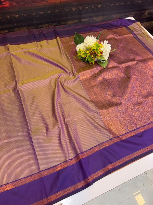 Varalakshmi Silk Zari Saree for Wedding Wear with Plain Blouse