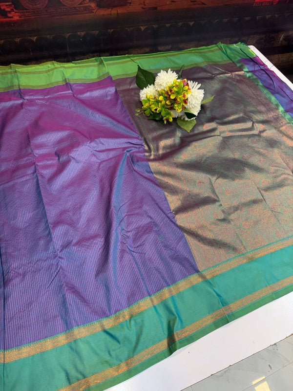 Varalakshmi Silk Zari Saree for Wedding Wear with Plain Blouse